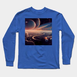 Interplanetary Spaceport Long Sleeve T-Shirt